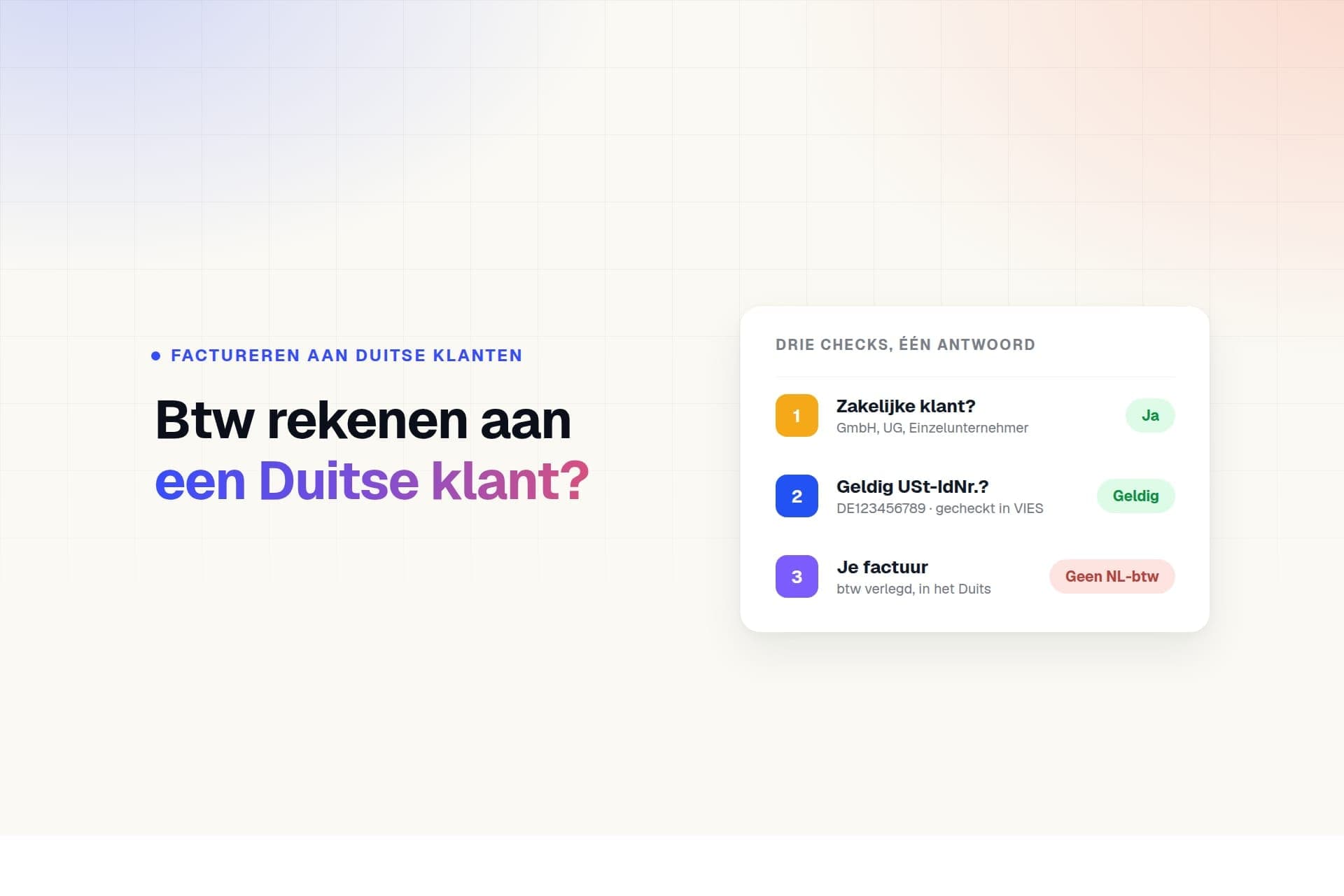 Moet ik btw rekenen aan een Duitse klant? Een beslisboom (2026)